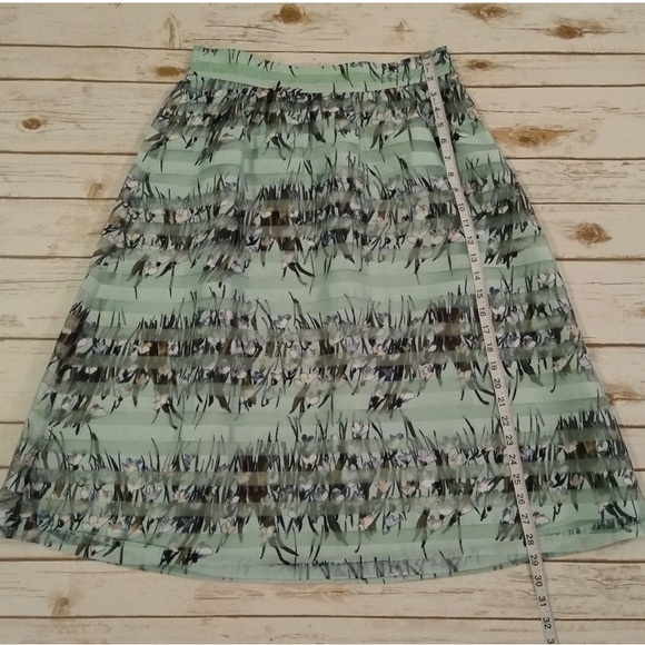 NWOT Anthropologie Maeve Elegant Mint Green Midi Skirt - Picture 5 of 6